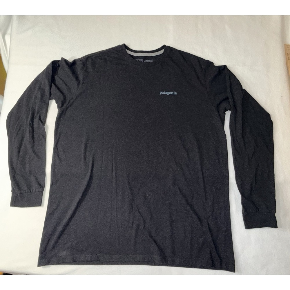 Men's Long-Sleeved Line Logo Ridge‎ Responsibili-Tee Black Size Large